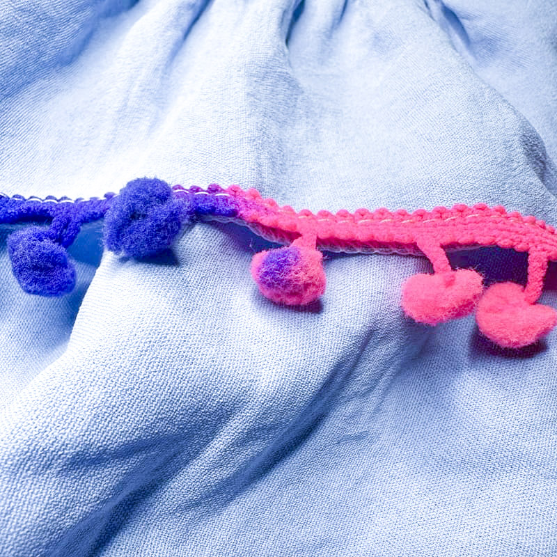 IMG_3256 Helesinine kleit värviliste vahetükkidega - Image 3