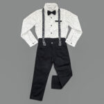 Klassikaline komplekt: särk, püksid, kikilips + traksid Brace&Bose