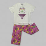 Roosade pükste ja valge trükiga T-särgi komplekt - Image 6