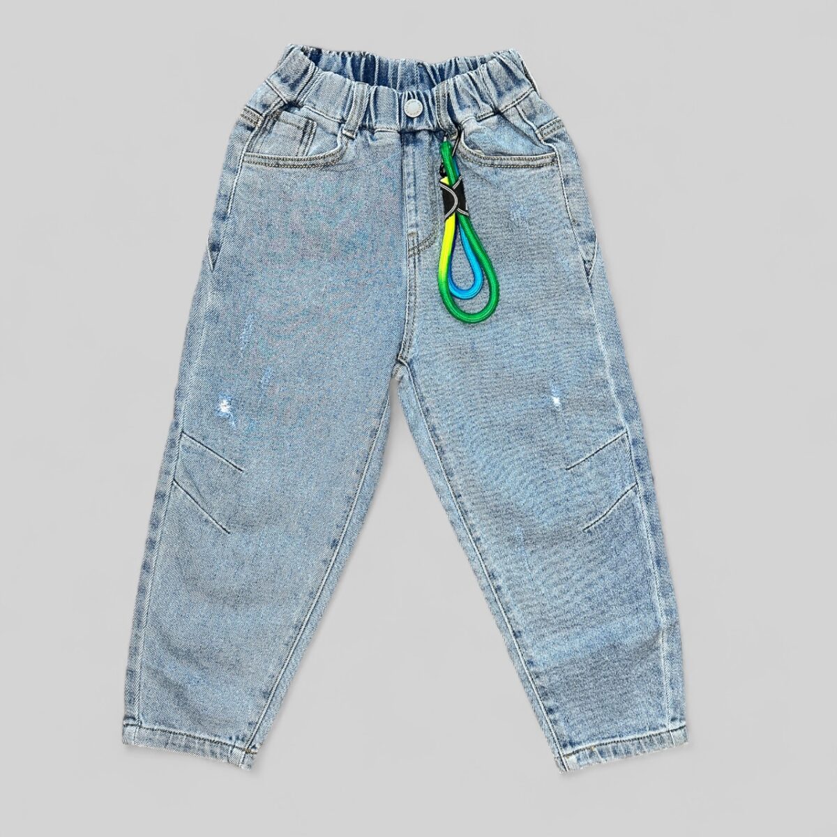 light-blue-jeans-with-elastic-3 Helesinised elastsed teksad - Image 1