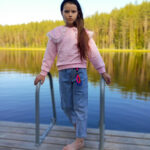 Roosade pärlitega jakk